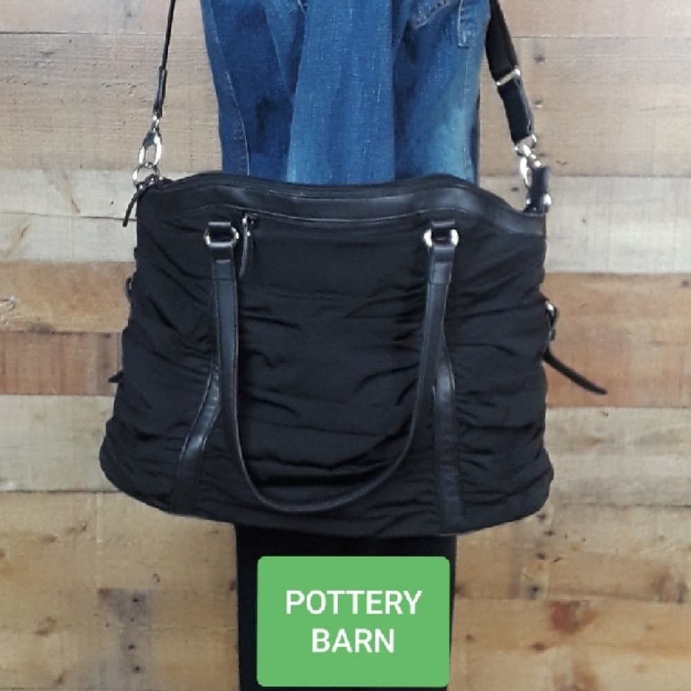 Pottery Barn Black Sydnee Shoulder Bag